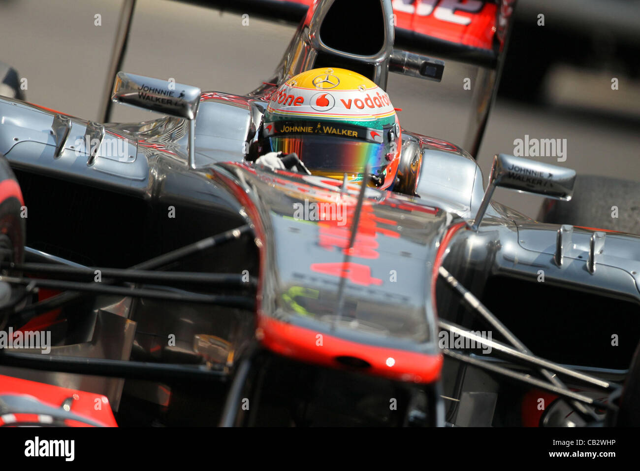26.05.2012. Il Principato di Monaco, monote Carlo. Lewis Hamilton durante l'ultima sessione di prove libere a Monaco sulla giornata di qualificazione. Foto Stock