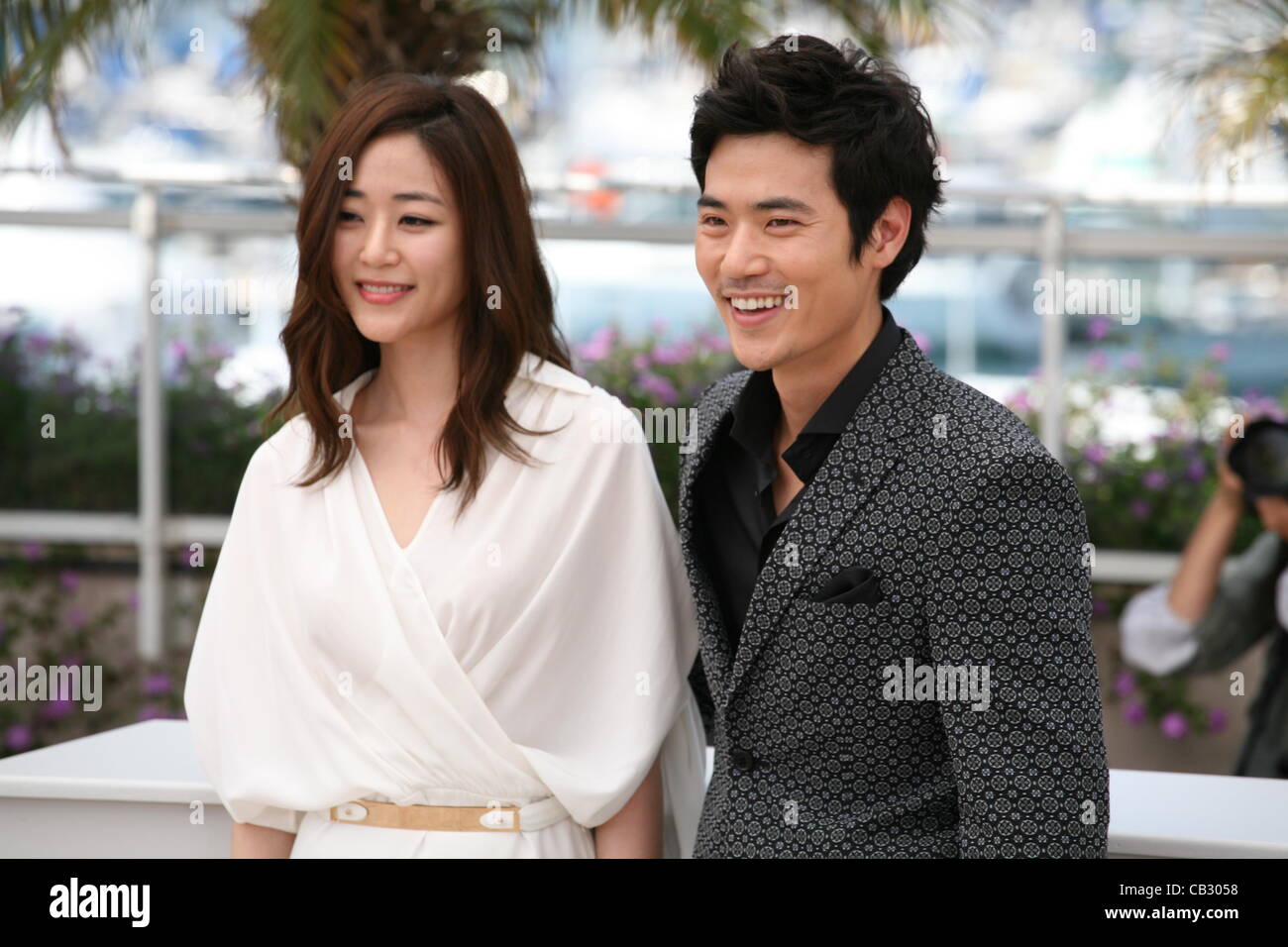 Kim Hyo-jin, Kim Kang-woo, al gusto del denaro photocall al sessantacinquesimo Festival del Cinema di Cannes Francia. Sabato 26 Maggio 2012 Foto Stock