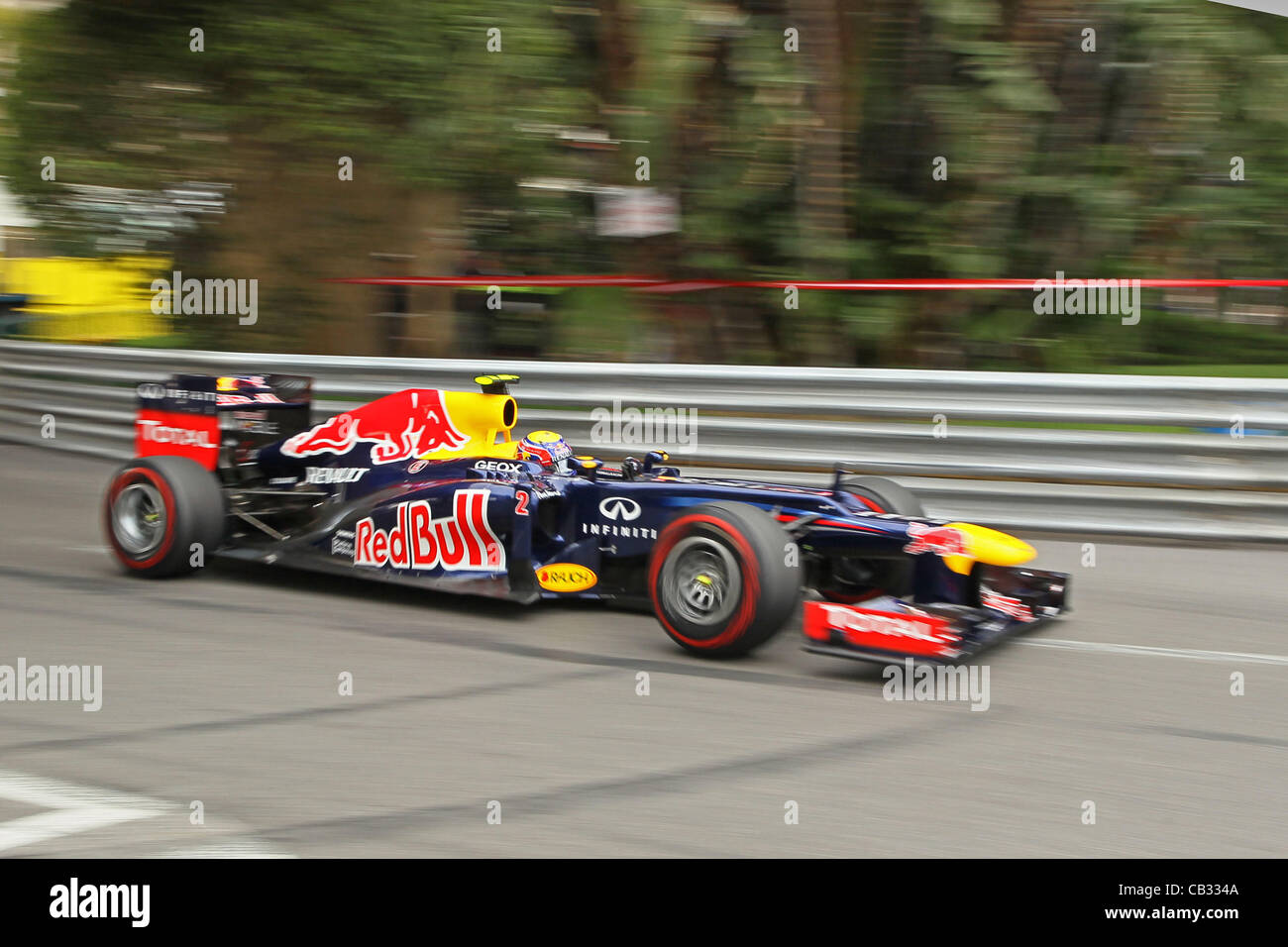 27.05.2012. Monaco Monte Carlo, F1 Grand Prix Mark Webber - Vincitore di Monaco Grand durante la gara Foto Stock