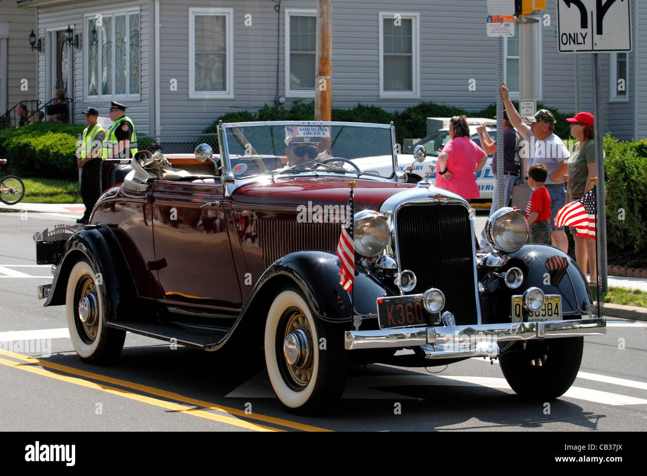 Vintage automobile nel giorno memoriale della parata. Foto Stock