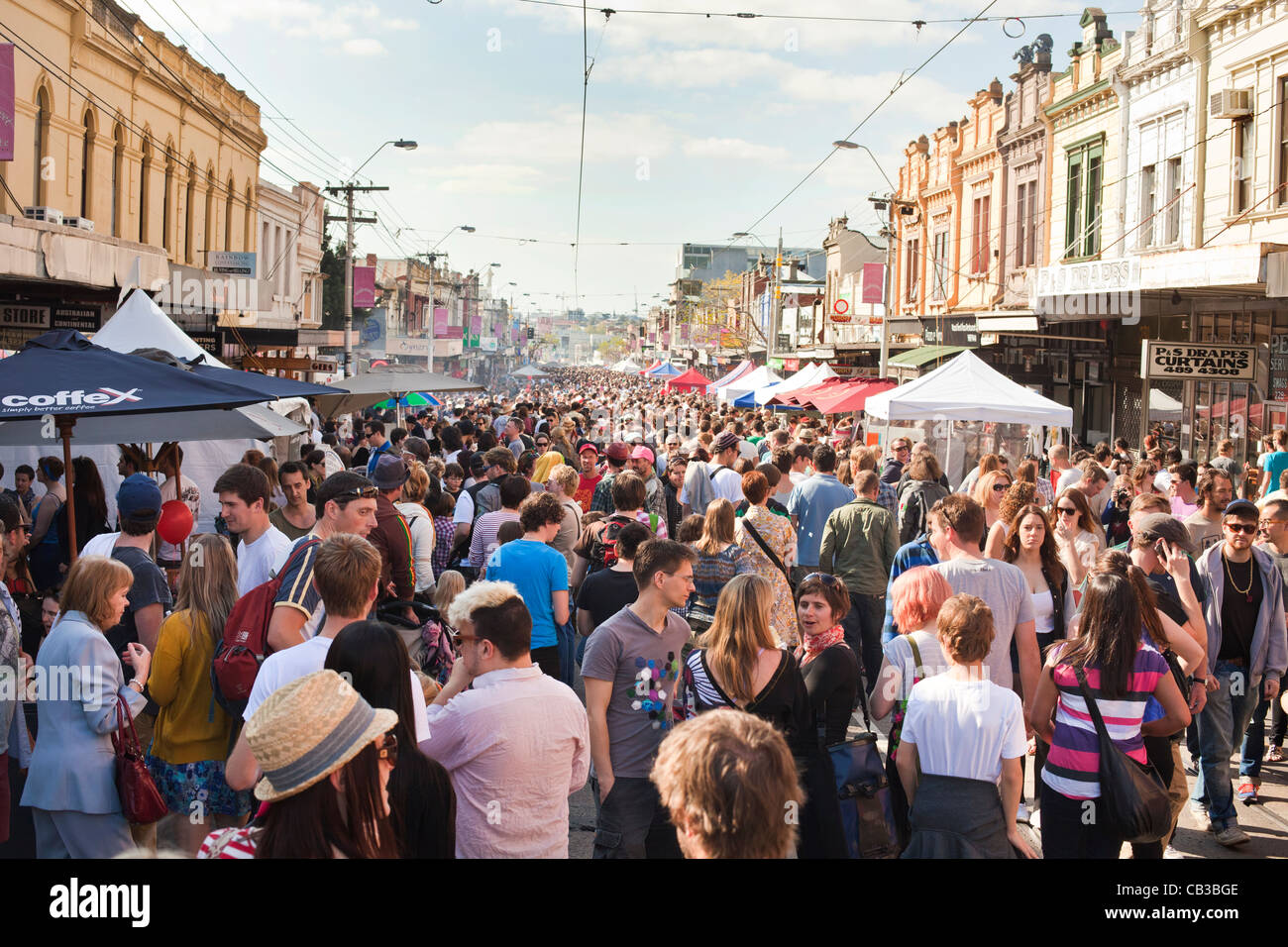 High Noon comunità festival è un locale Northcote Music Fest di Melbourne, Australia Foto Stock