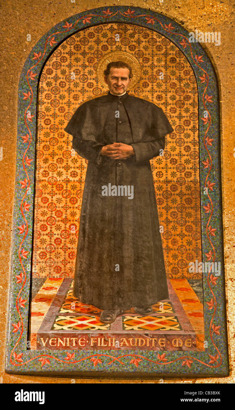 Milano - santo Don Bosco mosaico vrom Saint Abrosius chiesa Foto Stock