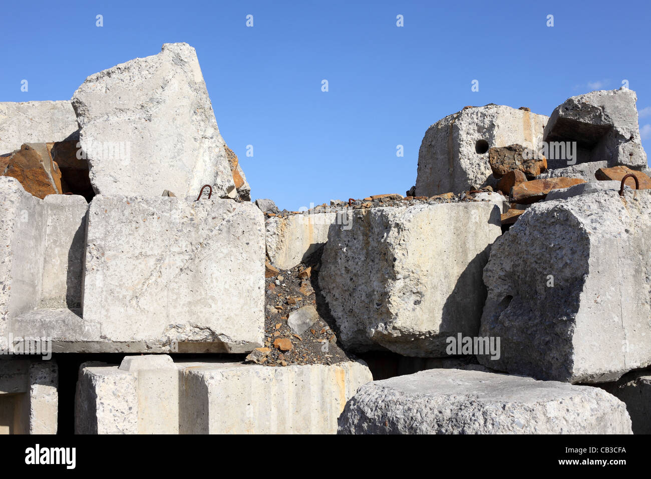 Deterioramento del blocco in calcestruzzo Foto Stock