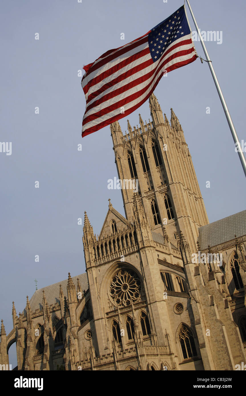La Cattedrale Nazionale di Washington (St. Pietro e Paolo Cattedrale). Xx secolo. Esterno. Washington D.C. Stati Uniti. Foto Stock