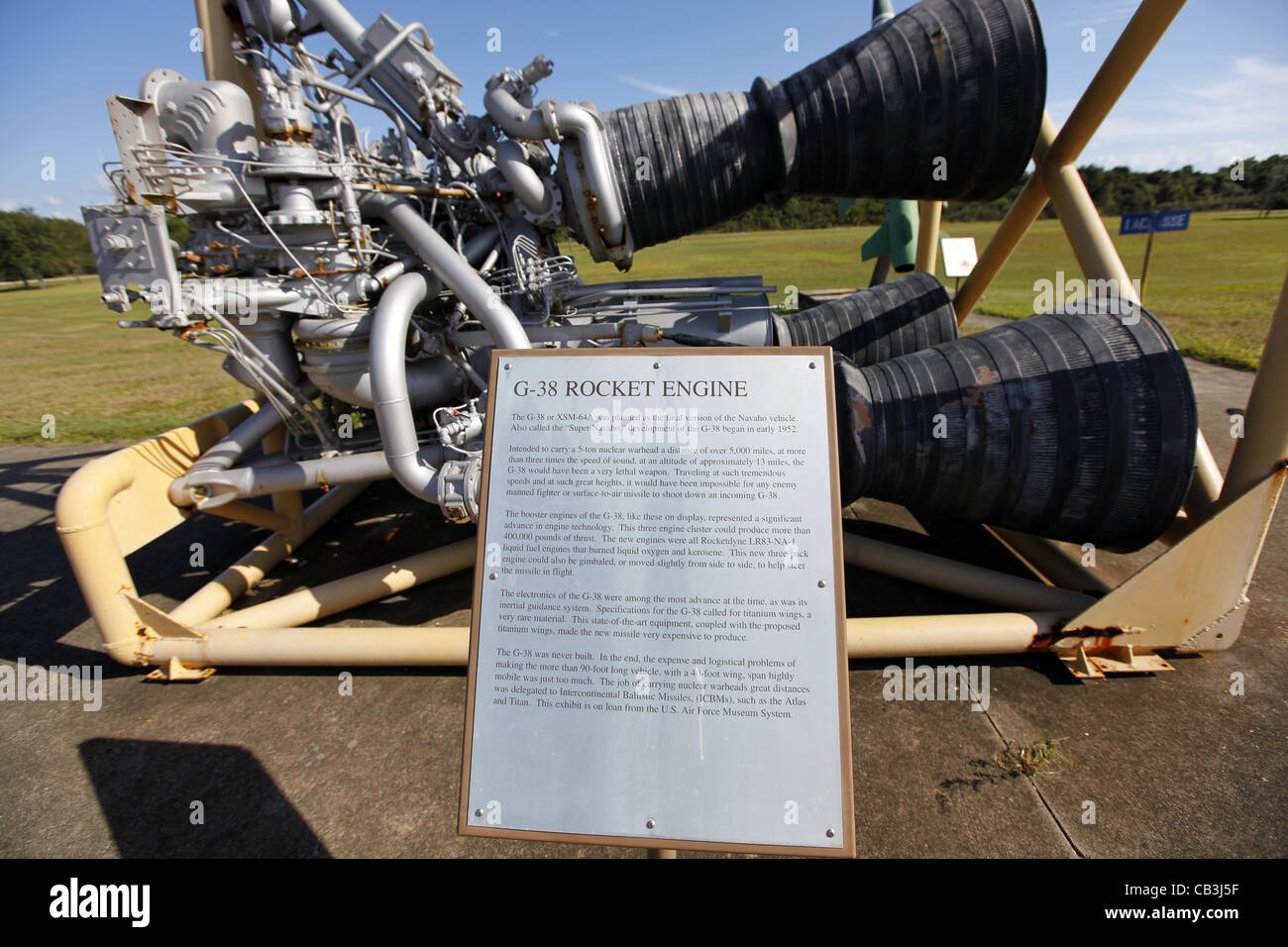 G-38 motore a razzo al Kennedy Space Center Foto Stock