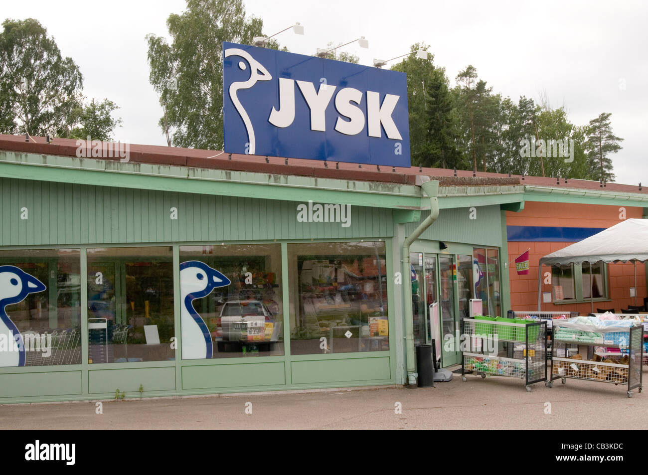 JYSK svedese negozio rivenditore arredamento negozi home ware svezia Foto Stock