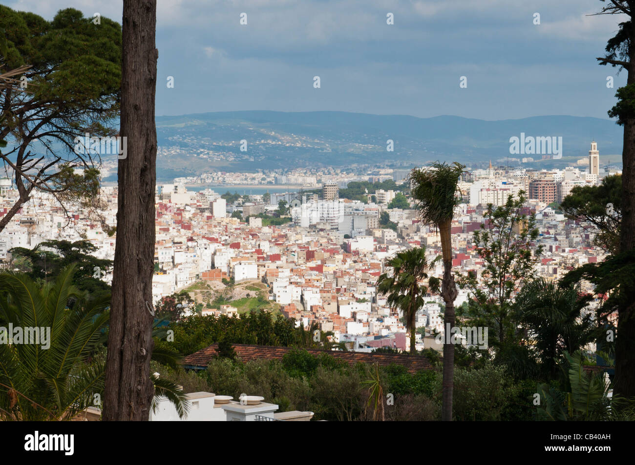 Vista di Tangeri,Tangeri, Marocco, Africa del Nord Foto Stock