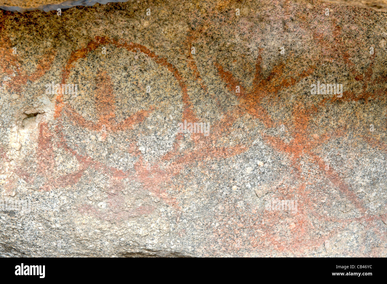 Aborigeni australiani di arte rupestre a mount yarrowitch Foto Stock