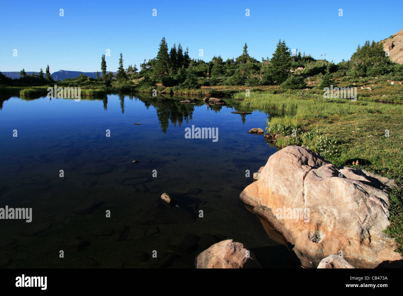 Lago nel bacino del naturalista, uinta mountains, Utah Foto Stock