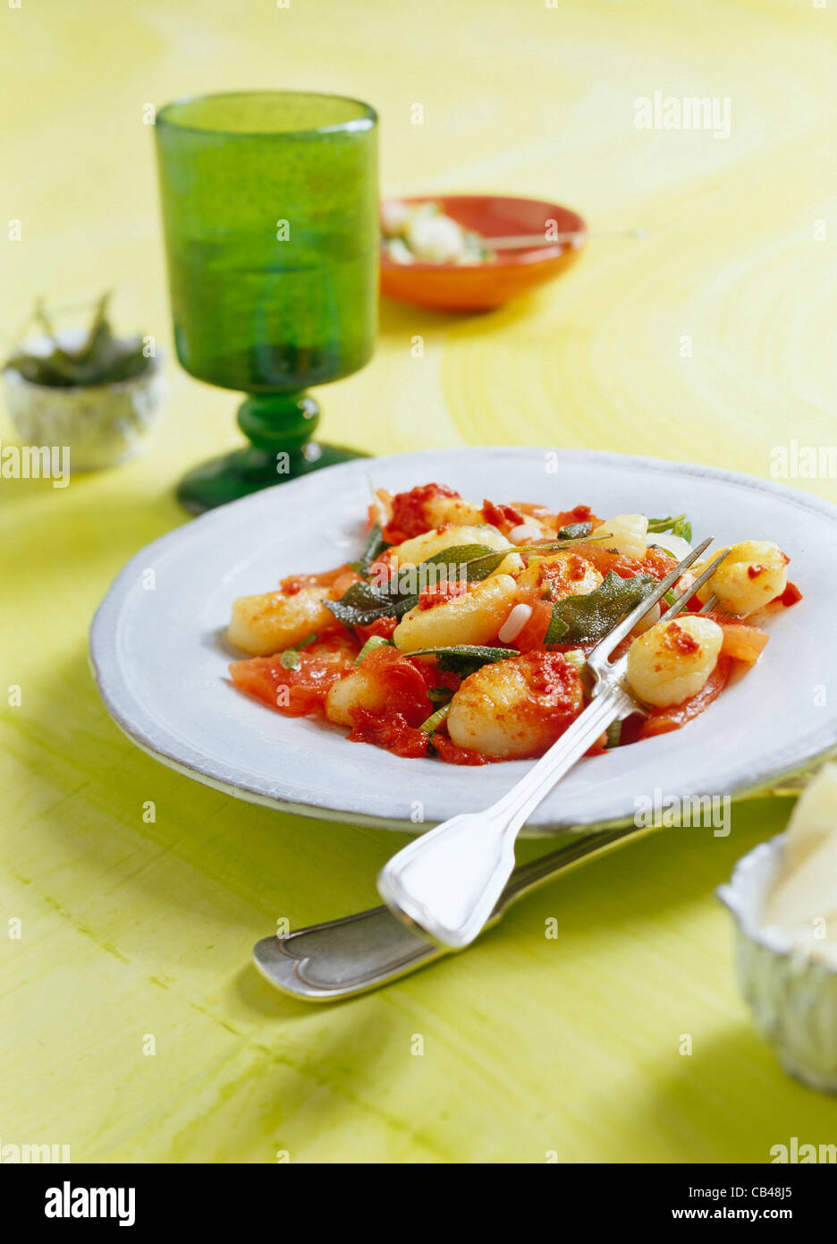 Gnocchi stile piemontese (Gnocchi di patate alla piemontese) Foto Stock