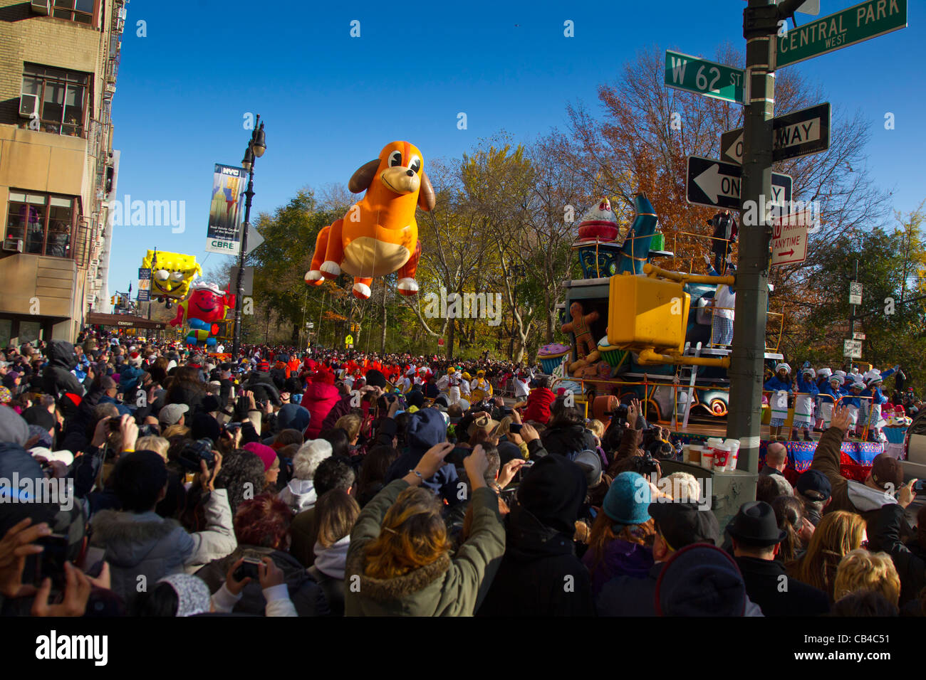 Palloncini a Macy's Thanksgiving Day Parade di New York City Foto Stock