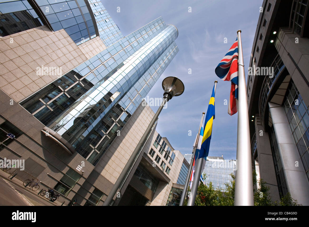 Edificio del Parlamento europeo a Bruxelles, dove i comitati si riuniscono, Belgio Foto Stock