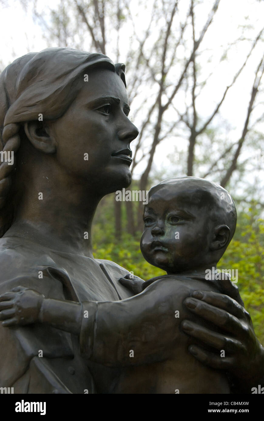 Statua di immigranti ucraini di Edmonton, Alberta, Canada Foto Stock
