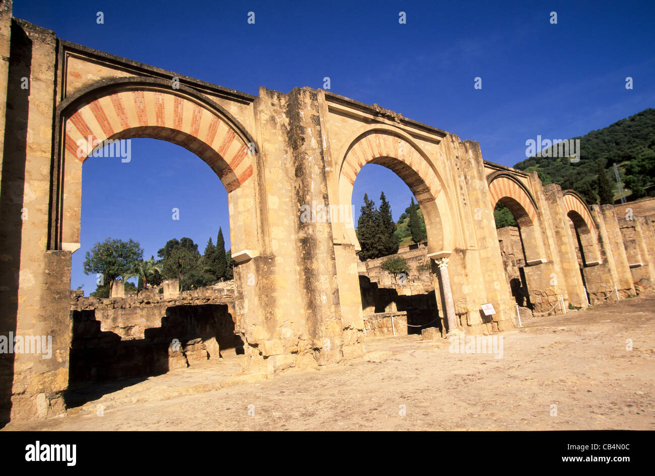 Mauresque rimane di Medina Azahara, Córdoba, Spagna Foto Stock