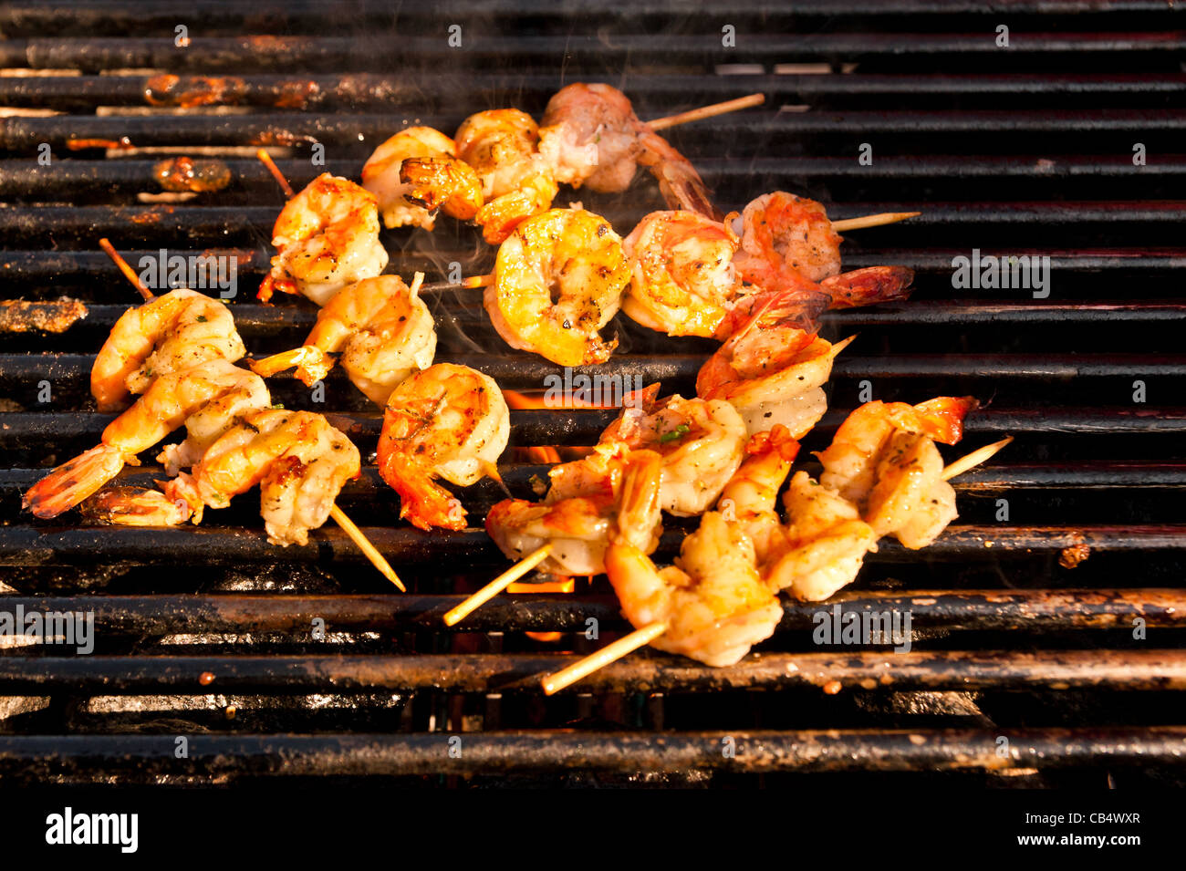 barbecue di gamberetti Foto Stock