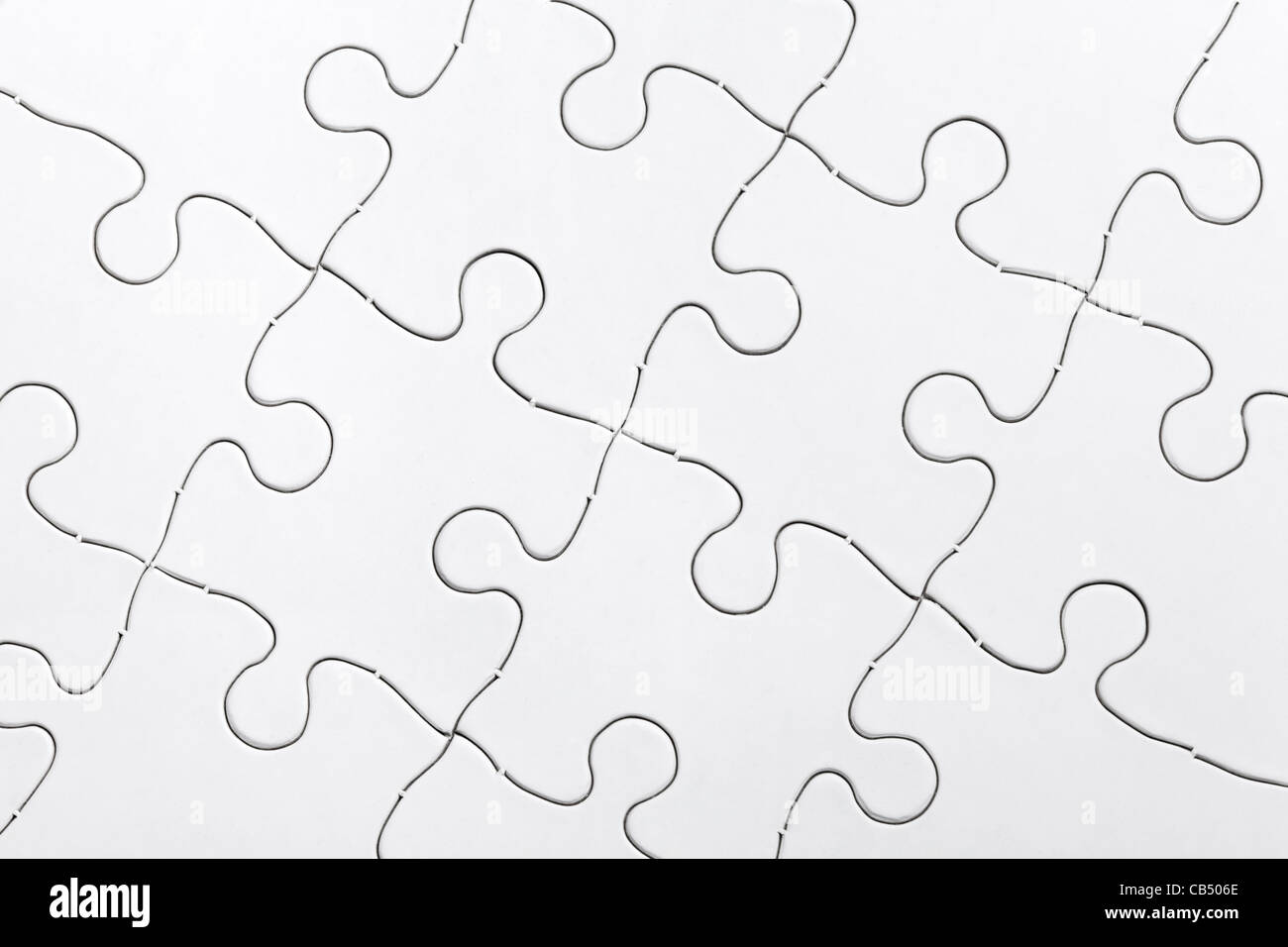 White Blank Puzzle, la concezione di business Foto Stock