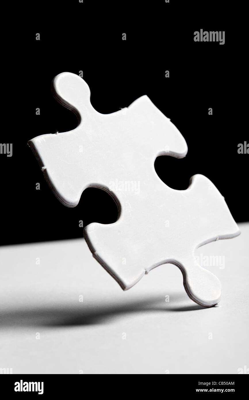 White Blank Puzzle, concetto aziendale di soluzione Foto Stock