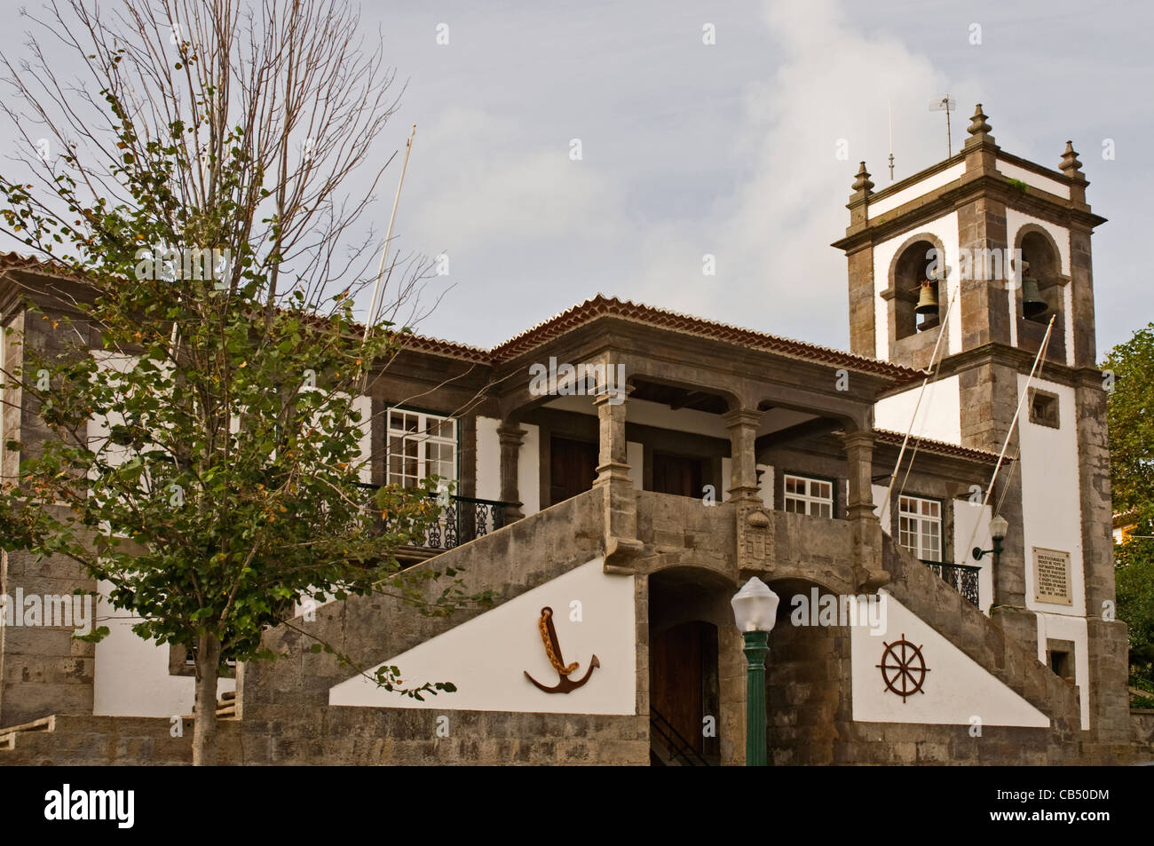Europa portogallo azzorre Terceira Praia da Vitoria Town Hall Foto Stock