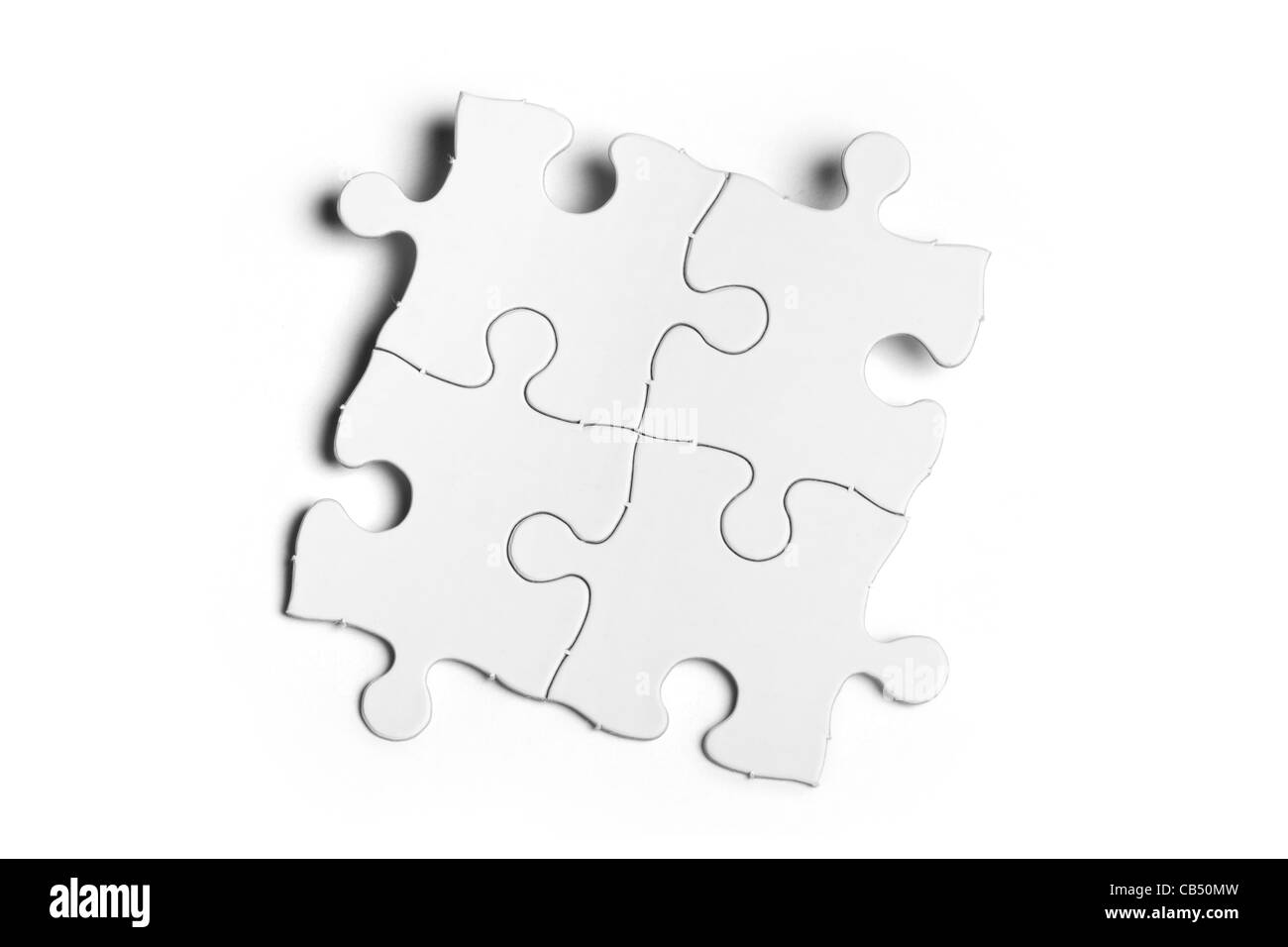 White Blank Puzzle, la concezione di business Foto Stock