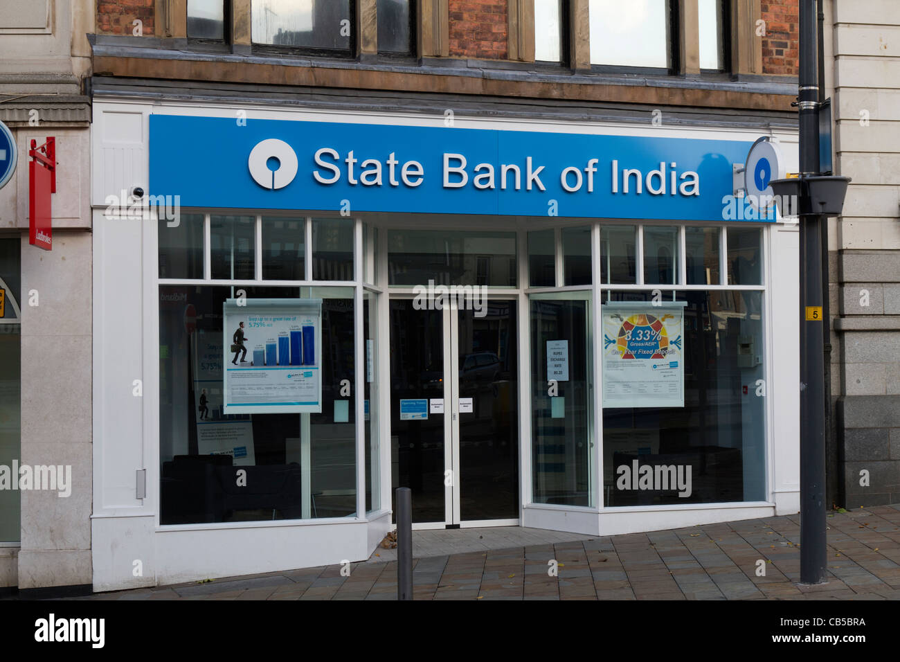 La Banca dello stato dell India uffici in Wolverhampton Foto Stock