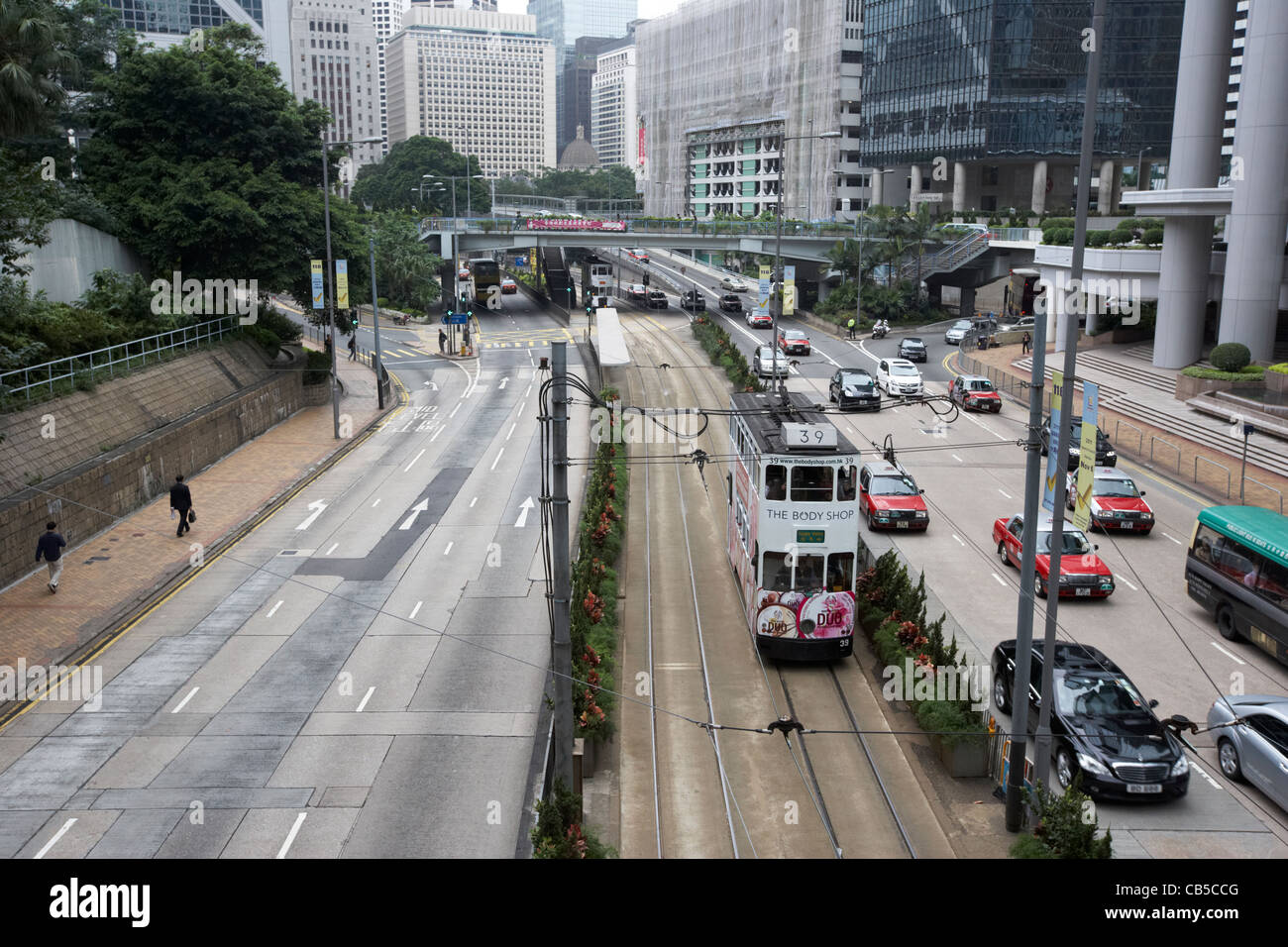 Queensway e Queens Road East nella Admiralty distretto dell'isola di hong kong cina della RAS di Hong Kong Foto Stock