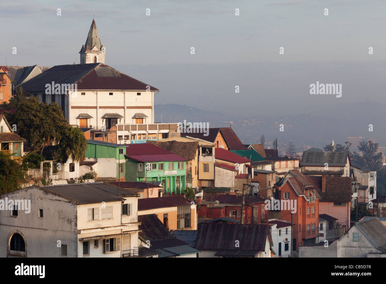 Vista di Antananarivo, capitale del Madagascar Foto Stock