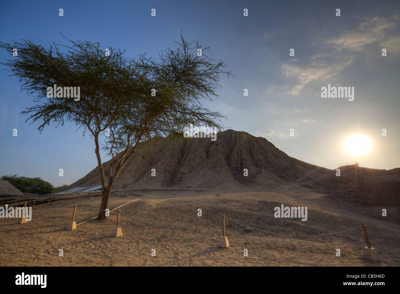 Antico luogo di sepoltura a Sipan, Perù Foto Stock