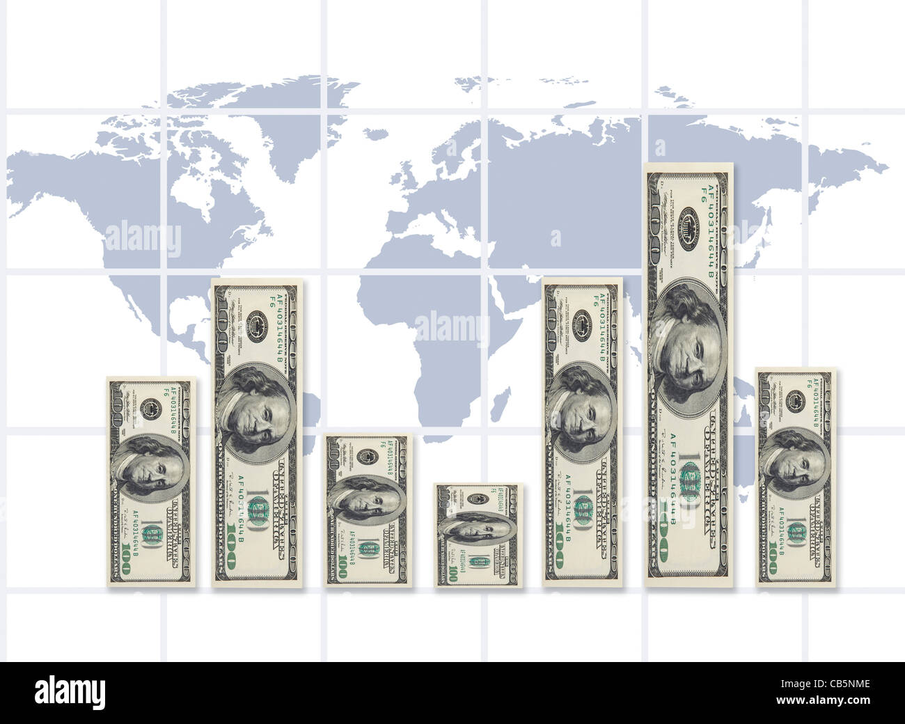 Dollaro della grafica fatta da le mie immagini su PS,speciali f/x) Foto Stock