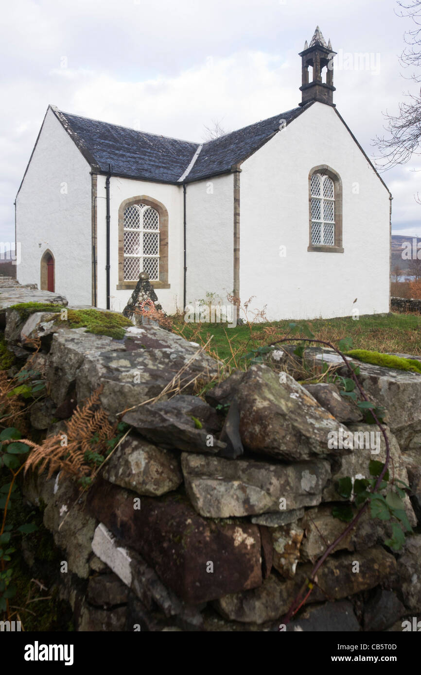 La Thomas Telford-progettato chiesa su Ulva, Isle of Mull, Scozia. Foto Stock
