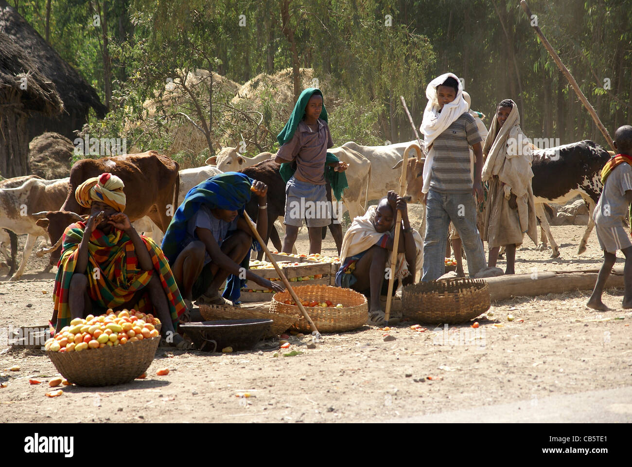 Etiopia, Amhara Region Mercato rurale Foto Stock