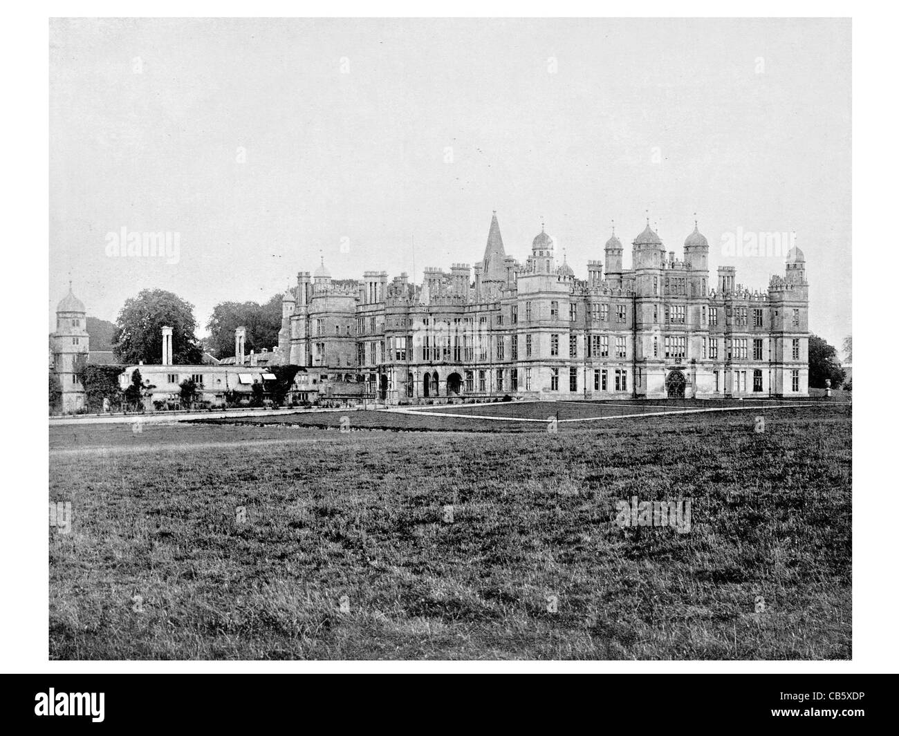 Burghley House grand country house Lincolnshire Inghilterra Capability Brown Elizabethan barocco Foto Stock