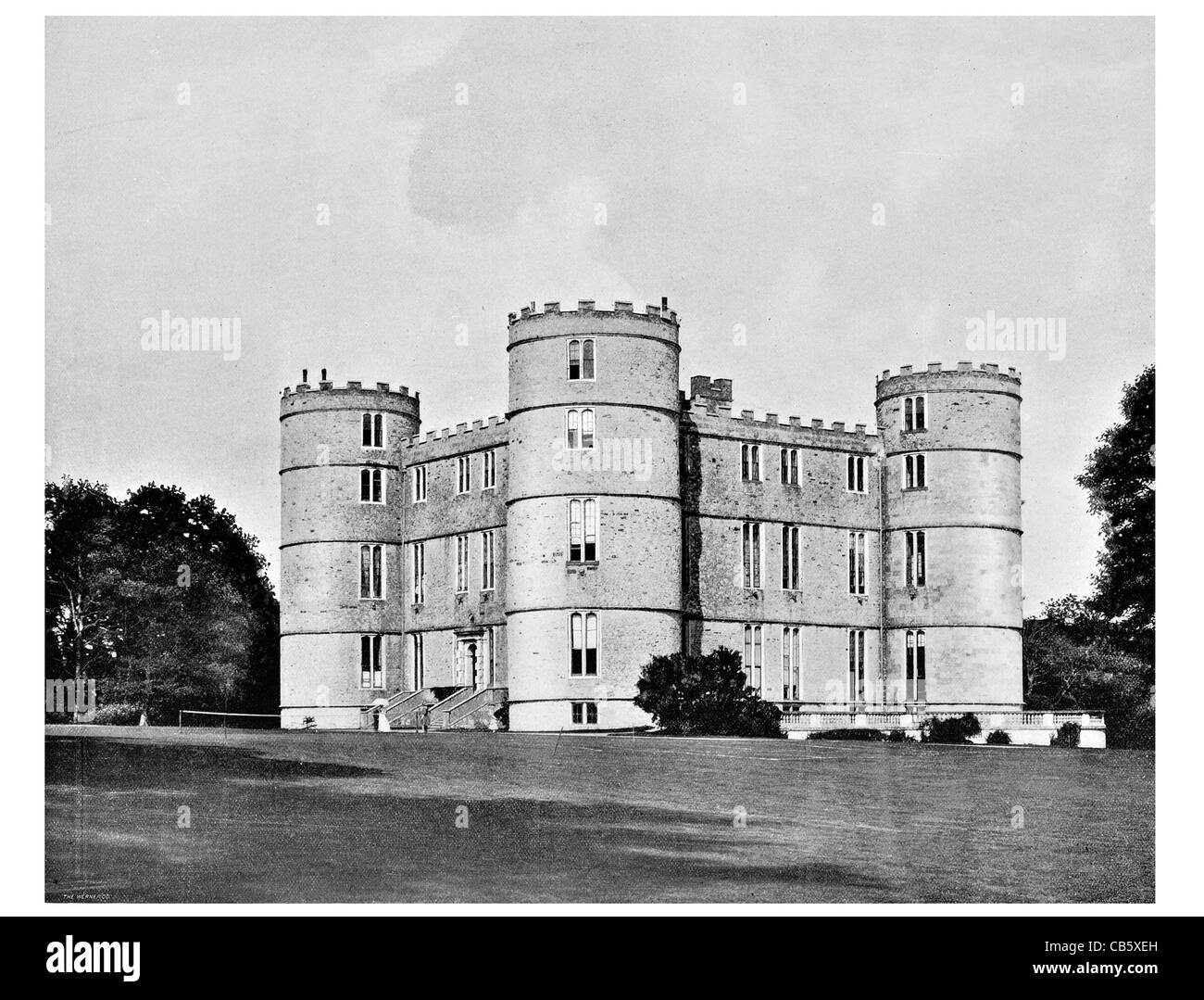 Lulworth Castle Dorset museo mock hunting lodge Foto Stock