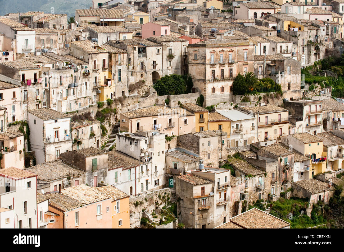 Ragusa, parte del Patrimonio Mondiale dell'Unesco sito della città tardo barocche della Val di Noto, Sicilia, Italia Foto Stock