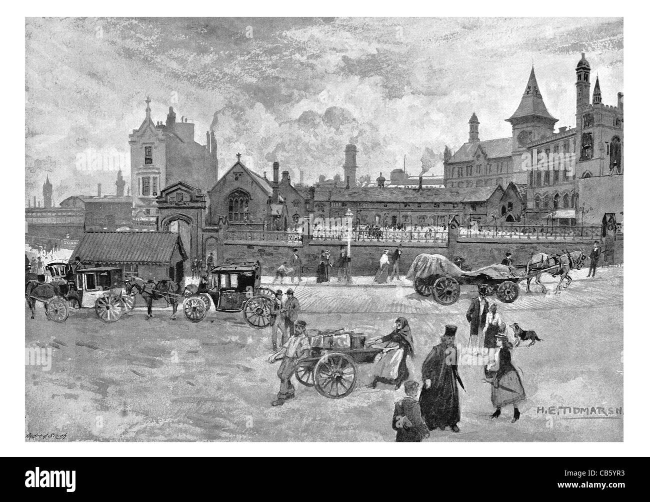 Chetham college e scuola di grammatica da Cathedral Yard Chetham della Scuola di Musica Ospedale Chets Humphrey Foto Stock