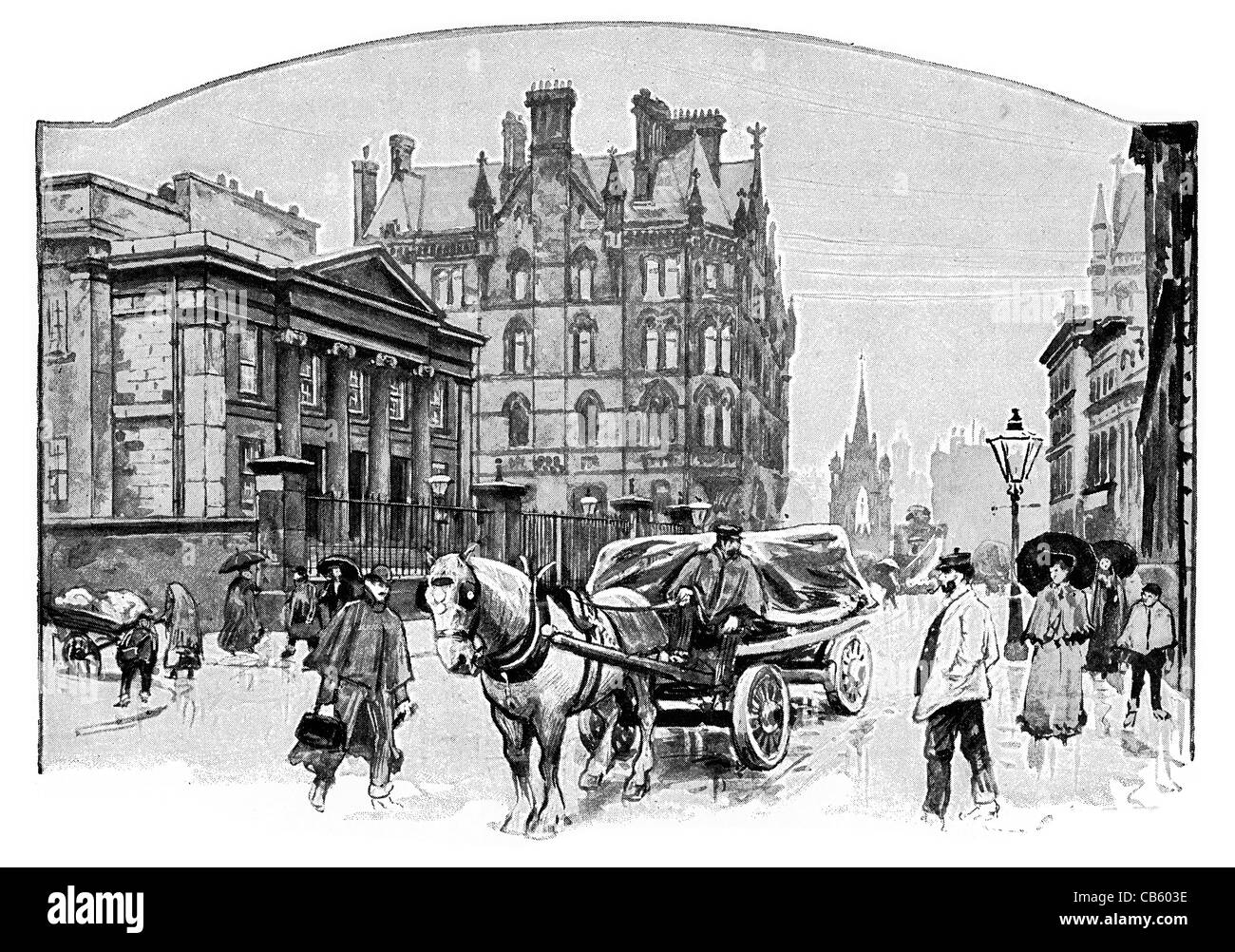 Amici meeting house mount street Greater Manchester North West England Regno Unito Europa Industria Tessile Rivoluzione Industriale Foto Stock