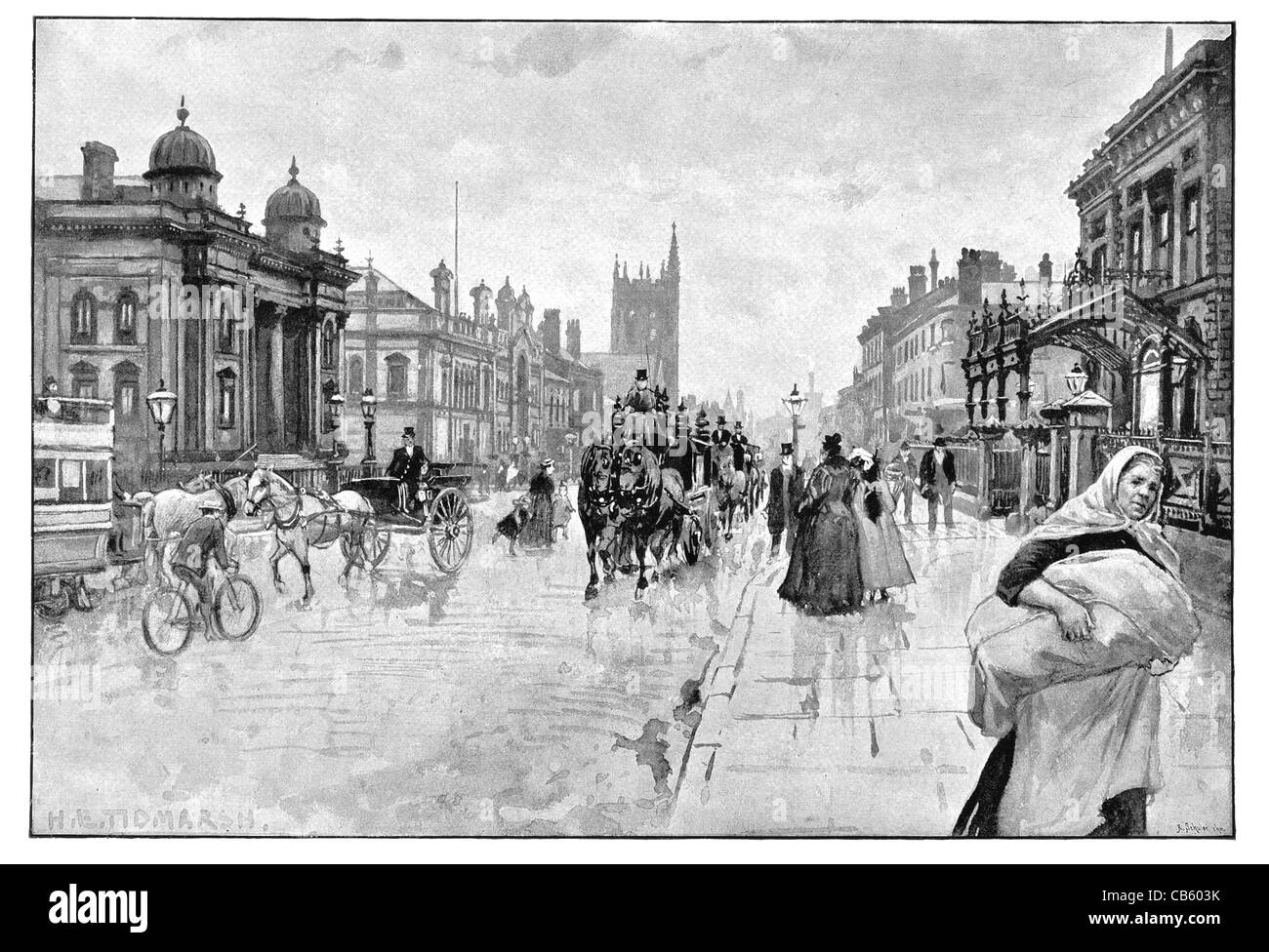 Cheetham Hill Road gli Ebrei Sinagoga St Chad's Greater Manchester North West England Regno Unito Europa Industria Tessile Industrial Foto Stock