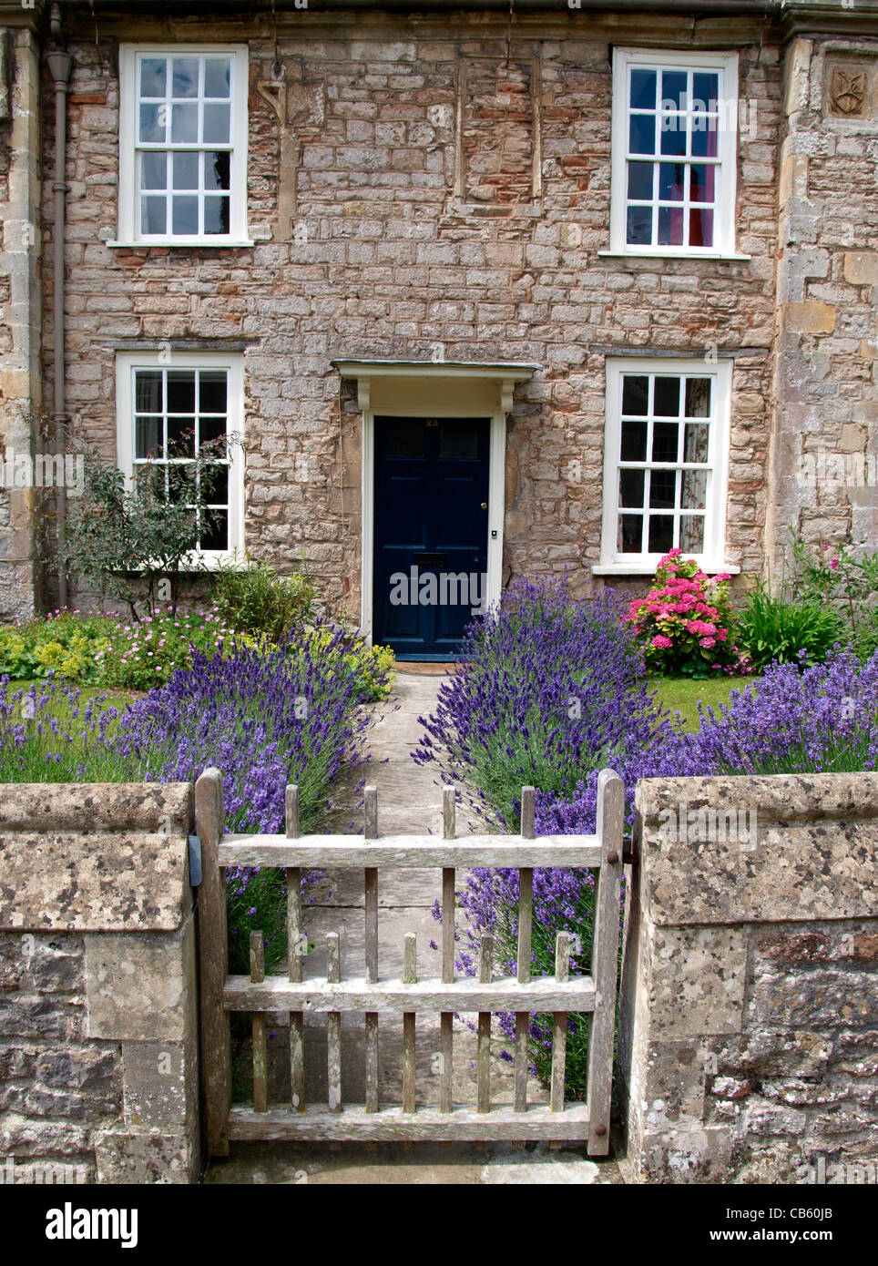 Una casa medioevale, Somerset, Regno Unito Foto Stock