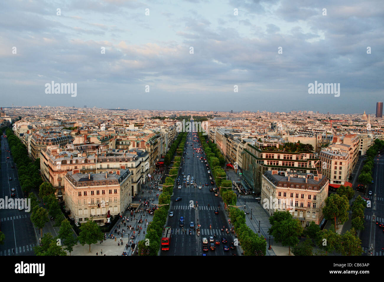 Vista aerea di Parigi, Francia Foto Stock