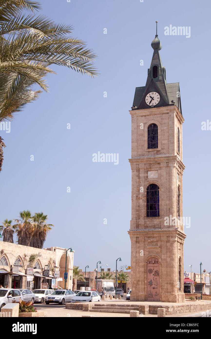 Vecchia Torre dell Orologio in Piazza Orologio Jaffa Tel Aviv Israele Foto Stock