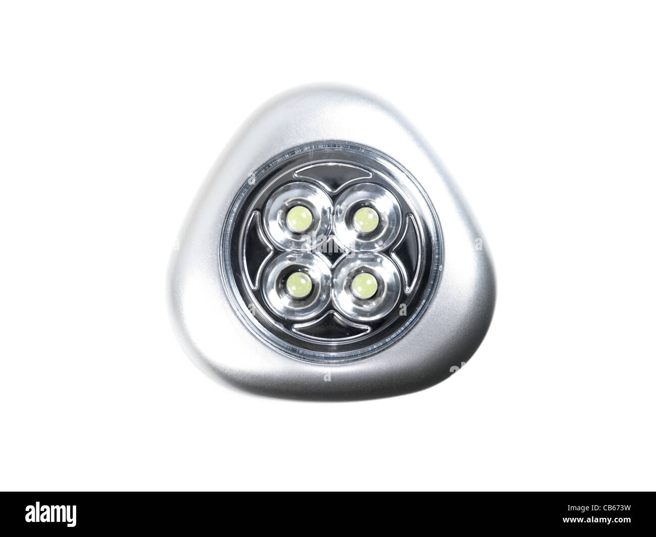 Un'immagine ravvicinata di una batteria di luce LED Foto Stock