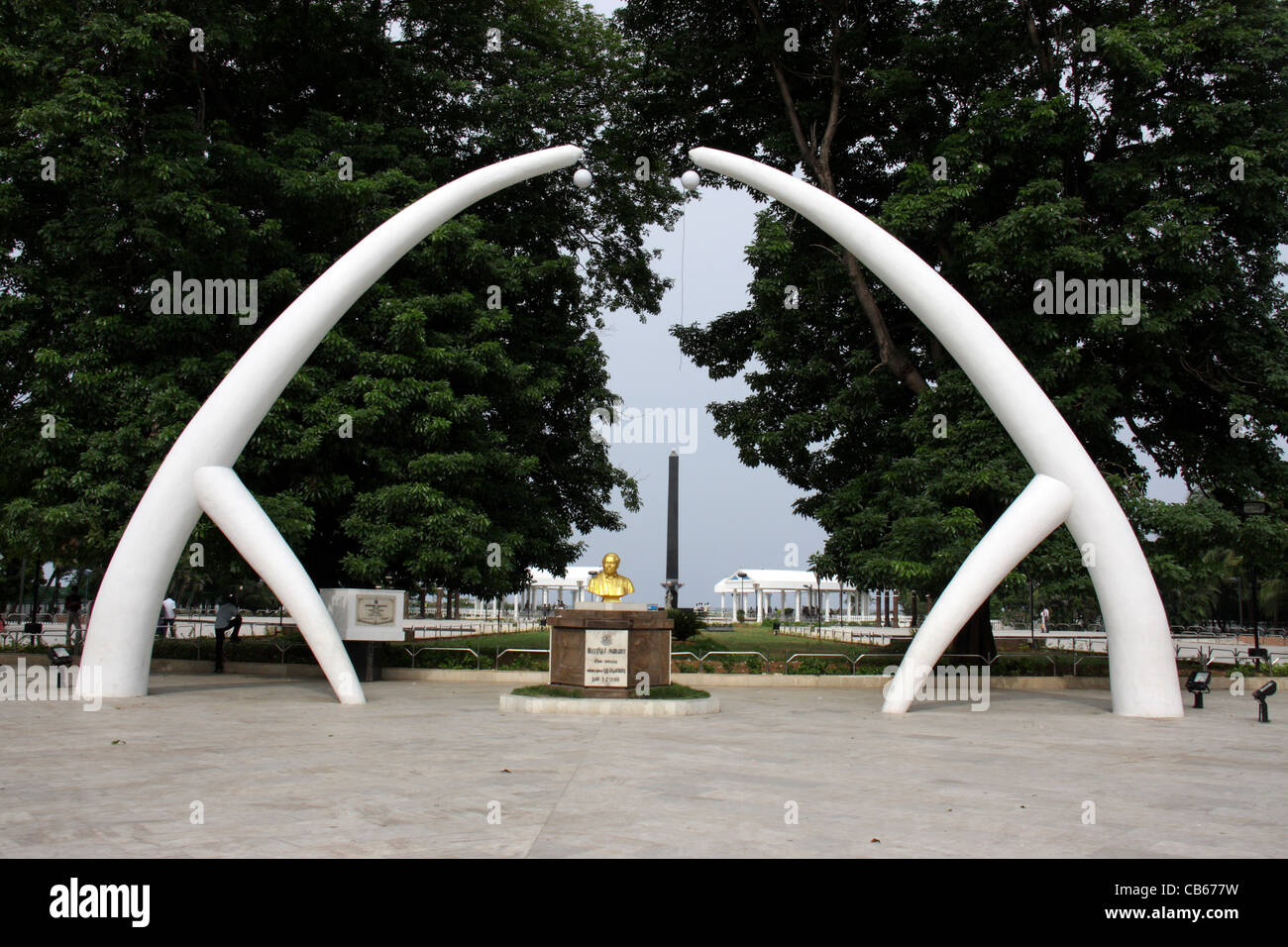 Mgr memorial building in marina beach,chennai,tamilnadu,l'india,asia Foto Stock