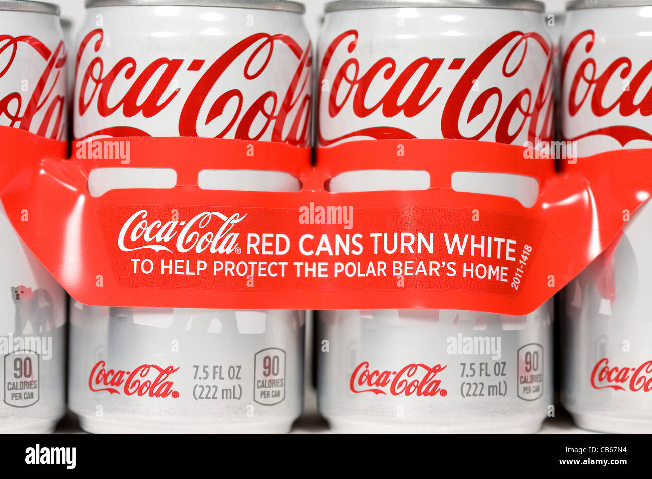 La coca-cola orso polare può. Foto Stock