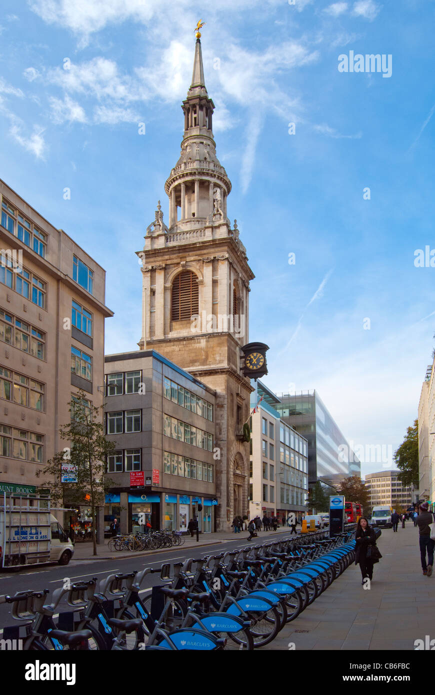 St Mary le Bow, Cheapside,città di Londra Foto Stock