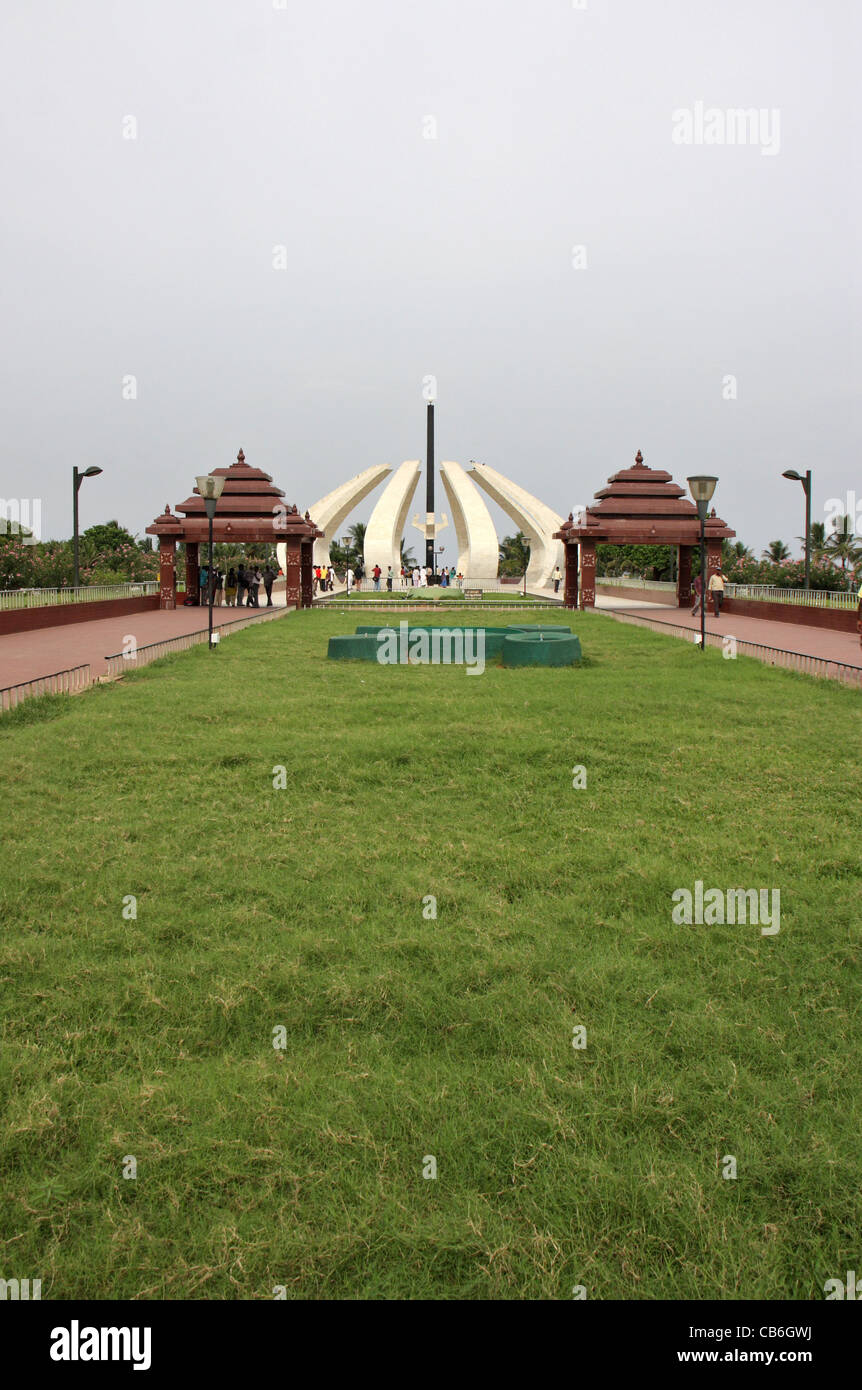 Mgr memorial building in marina beach,chennai,tamilnadu,l'india,asia Foto Stock