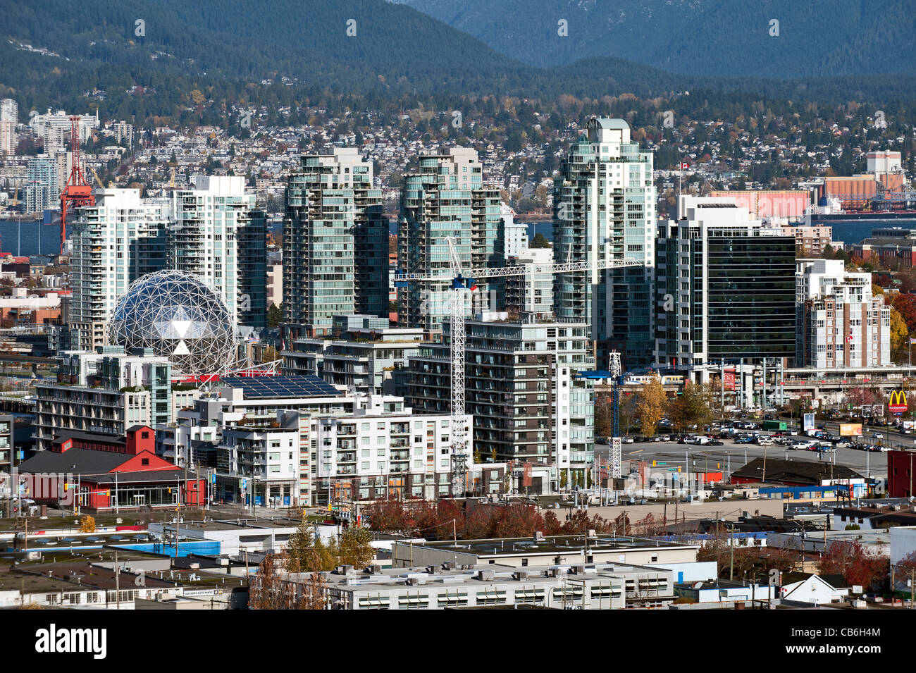 La moderna architettura di Vancouver Foto Stock