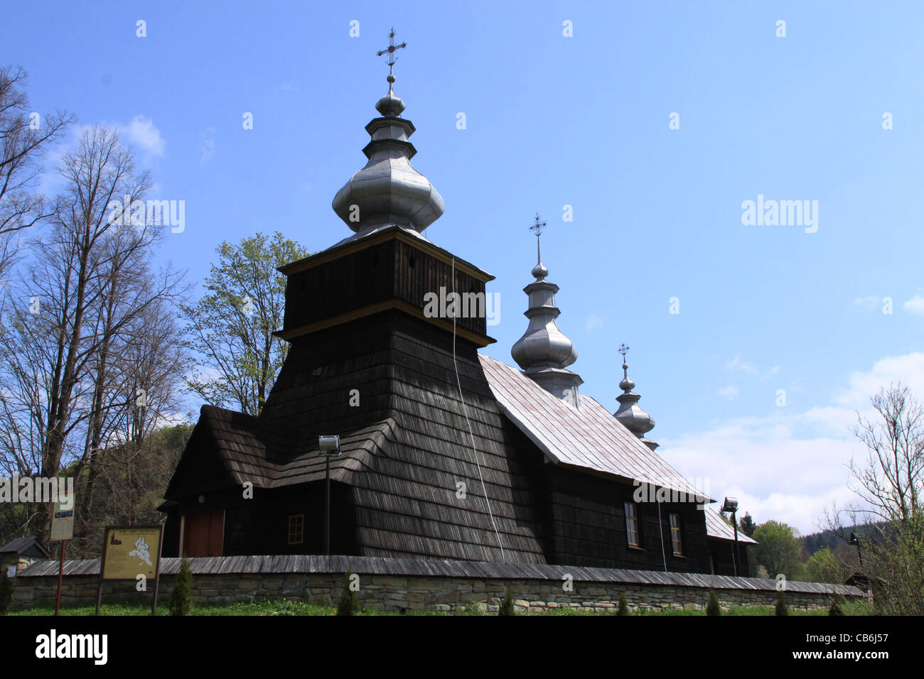 Chiesa in legno nella parte sud orientale della Polonia Foto Stock