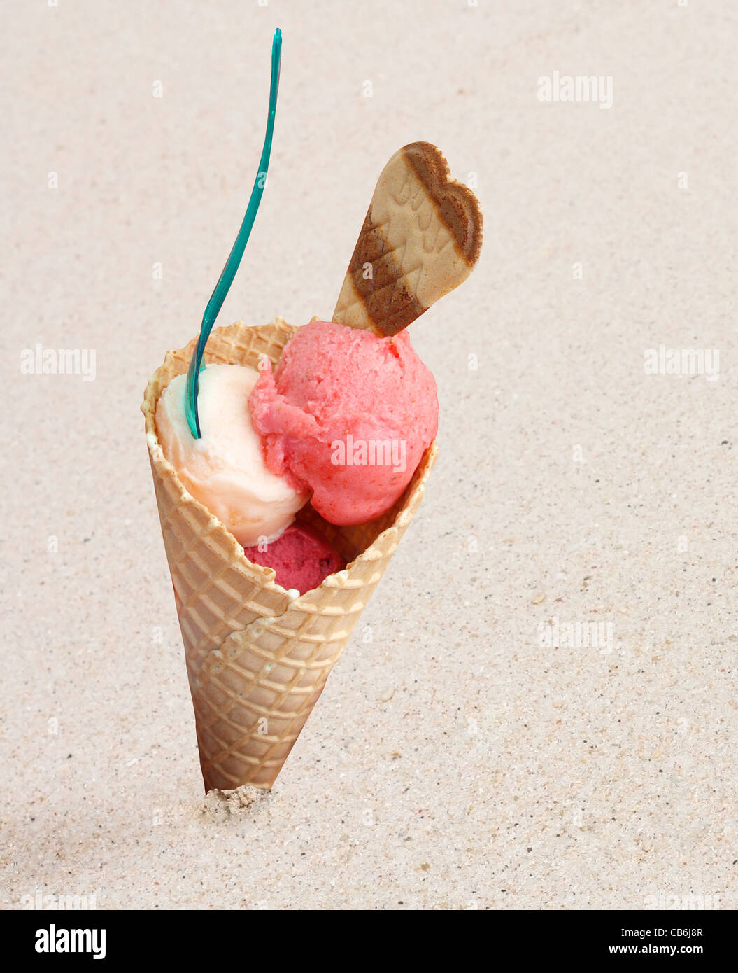 Il gelato in vacanza Foto Stock