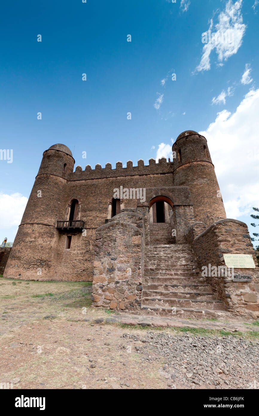 Fasiladas Palace in the Royal Enclosure, Gonder, l'Etiopia settentrionale, Africa. Foto Stock