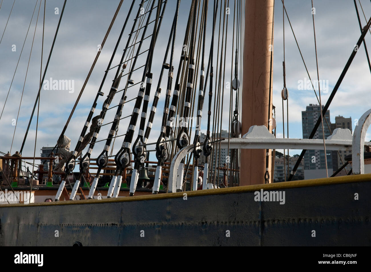 Nave a vela Balclutha ancorata in San Francisco California Foto Stock