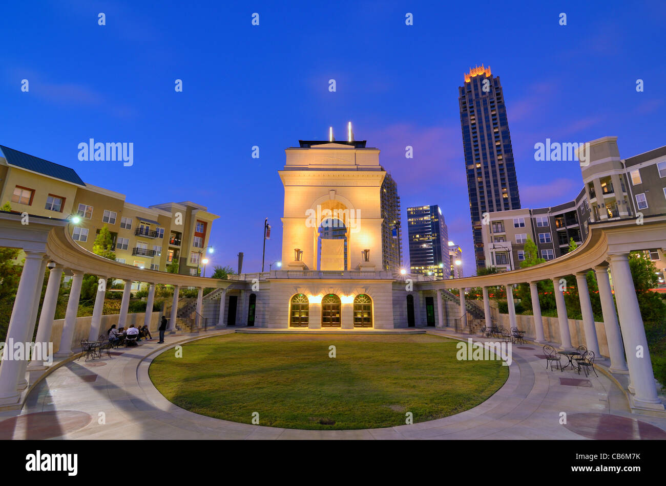 Millennium Gate all'Atlantic Station in Midtown Atlanta, Georgia, Stati Uniti d'America. Foto Stock